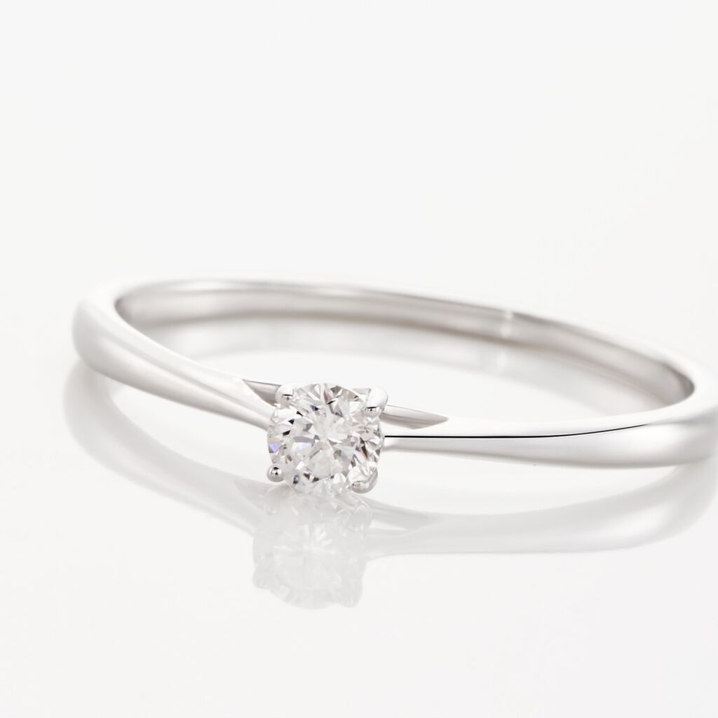 Bague Solitaire Aphrodite Or Blanc Diamant
