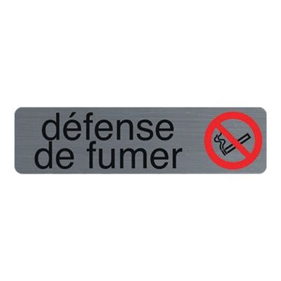 Exacompta - Pictogramme - Défense de fumer - 44 x 165 mm - aluminium brossé