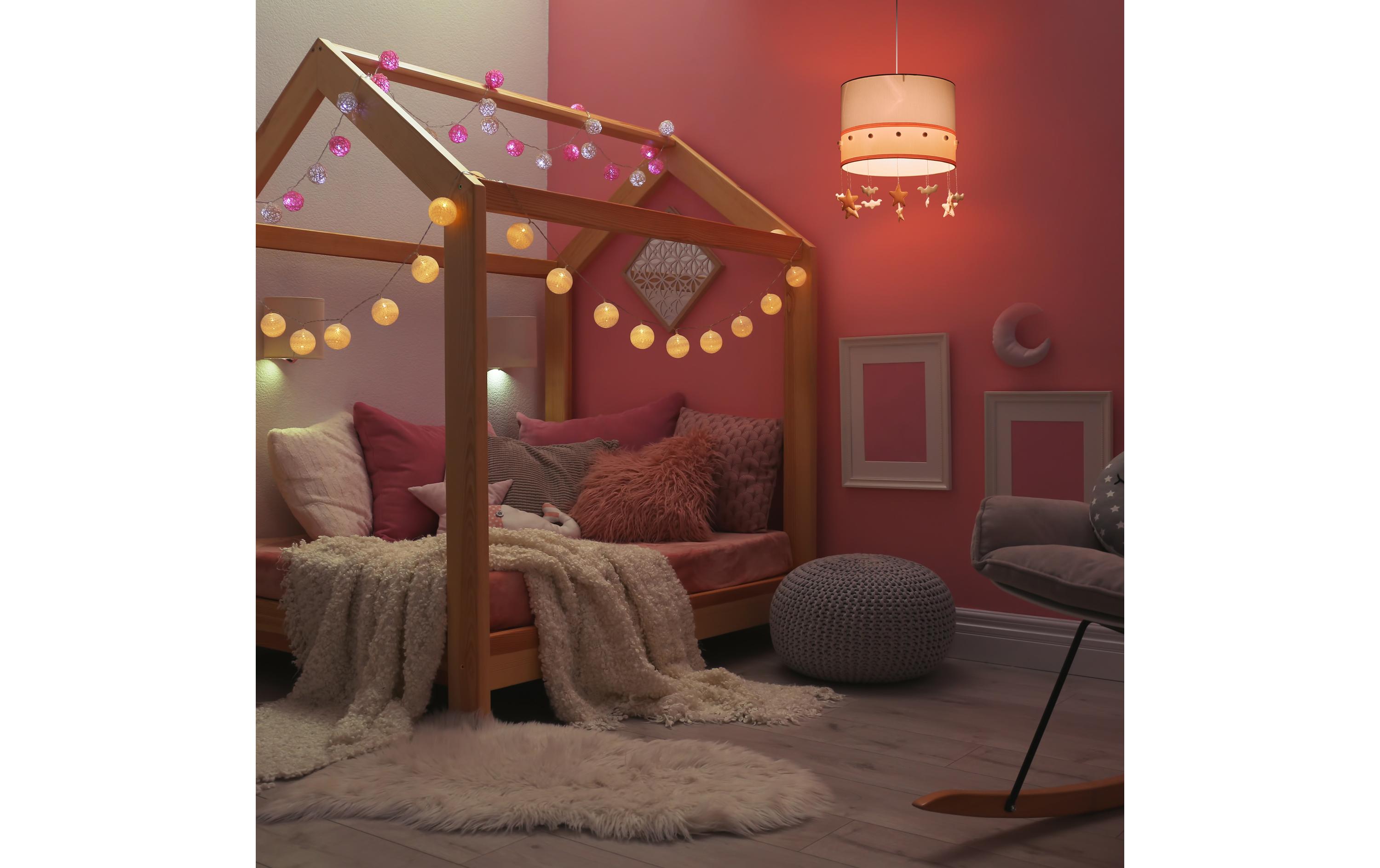 Hängelampe Himmel Grau/Beige/WeissRunde Pendellampe für das Kinderzimmer