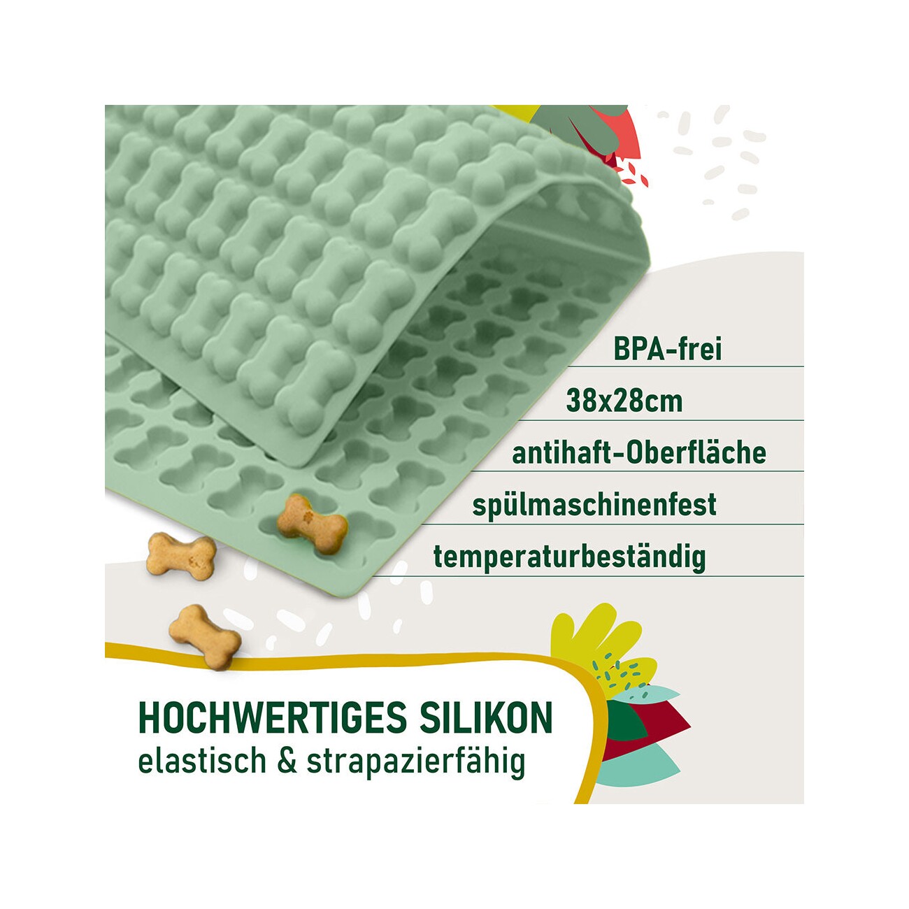 SmoothieDog 6er Pack Klassik 6x 250ml + Trixie Backmatte Grün