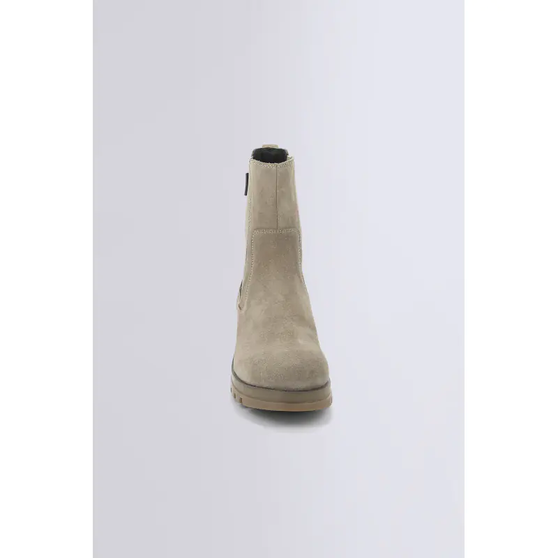 KICK HAPPY BEIGE ARGENT BOOTS Cuir Femme