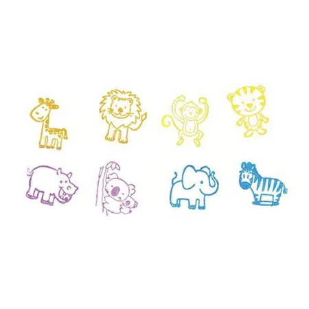 goki Stempel Wilde Tiere, 8 Stück