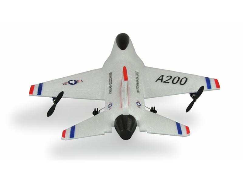 Amewi Flugzeug F16B, 2-Kanal mit Gyro RTF 2 Motoriges Einsteiger Flugzeug im Design eines F16 Jet's