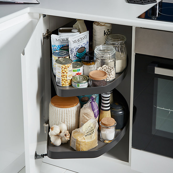 Rangement coulissant d'angle pour meuble de cuisine GoodHome Pebre 100 cm, droite