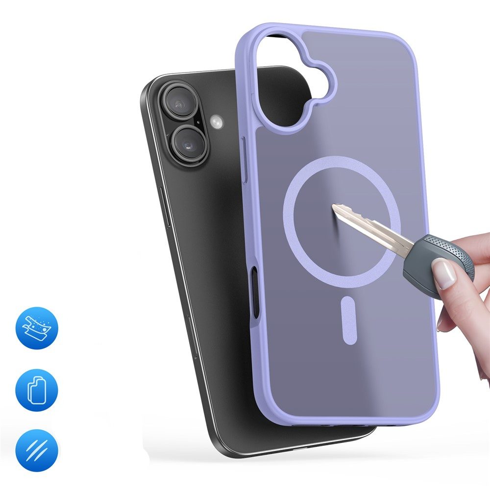 iPhone 17 MagSafe Hybrid Hardcase Hülle mit TPU Bumper - Lila