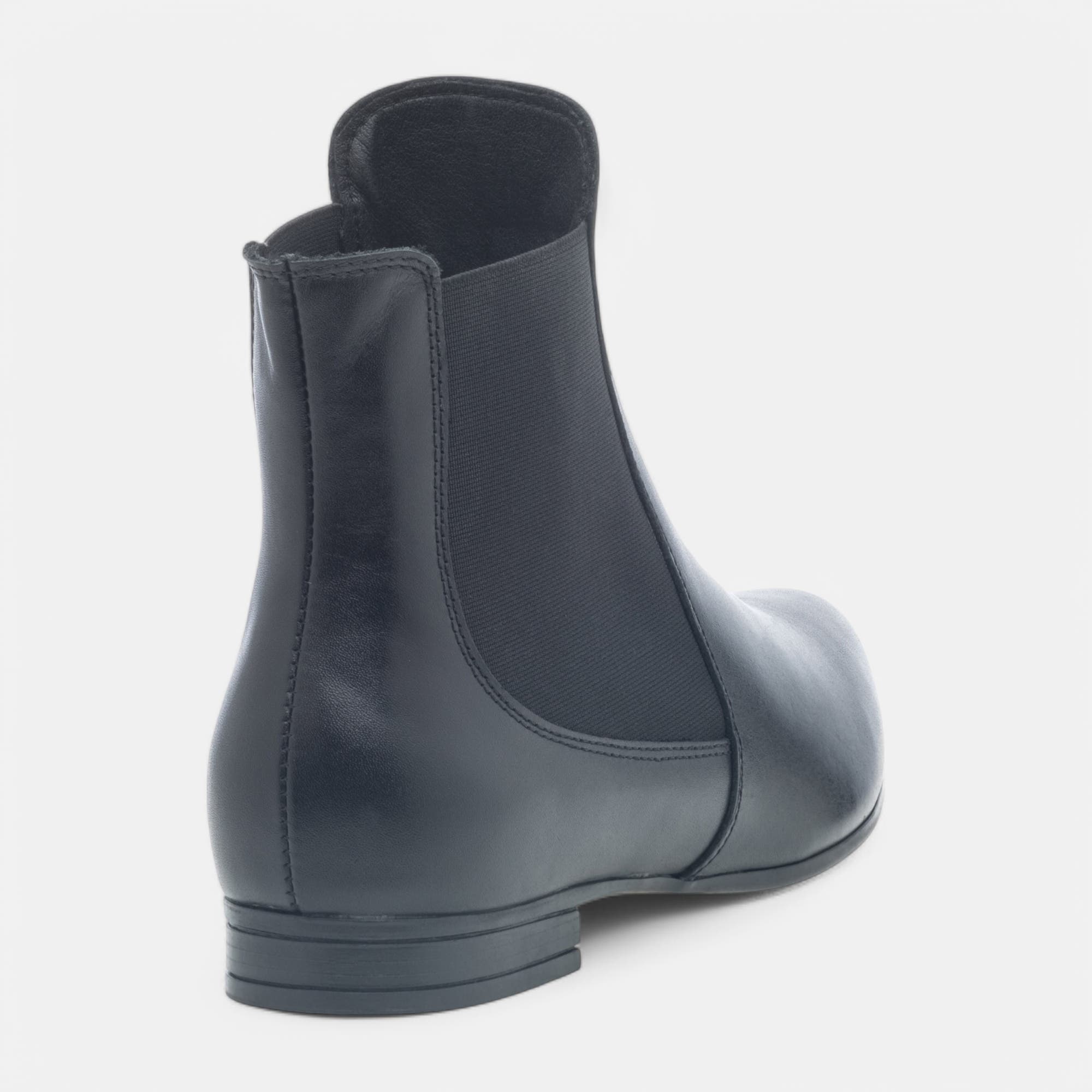 Boots chelsea Femme en cuir noir