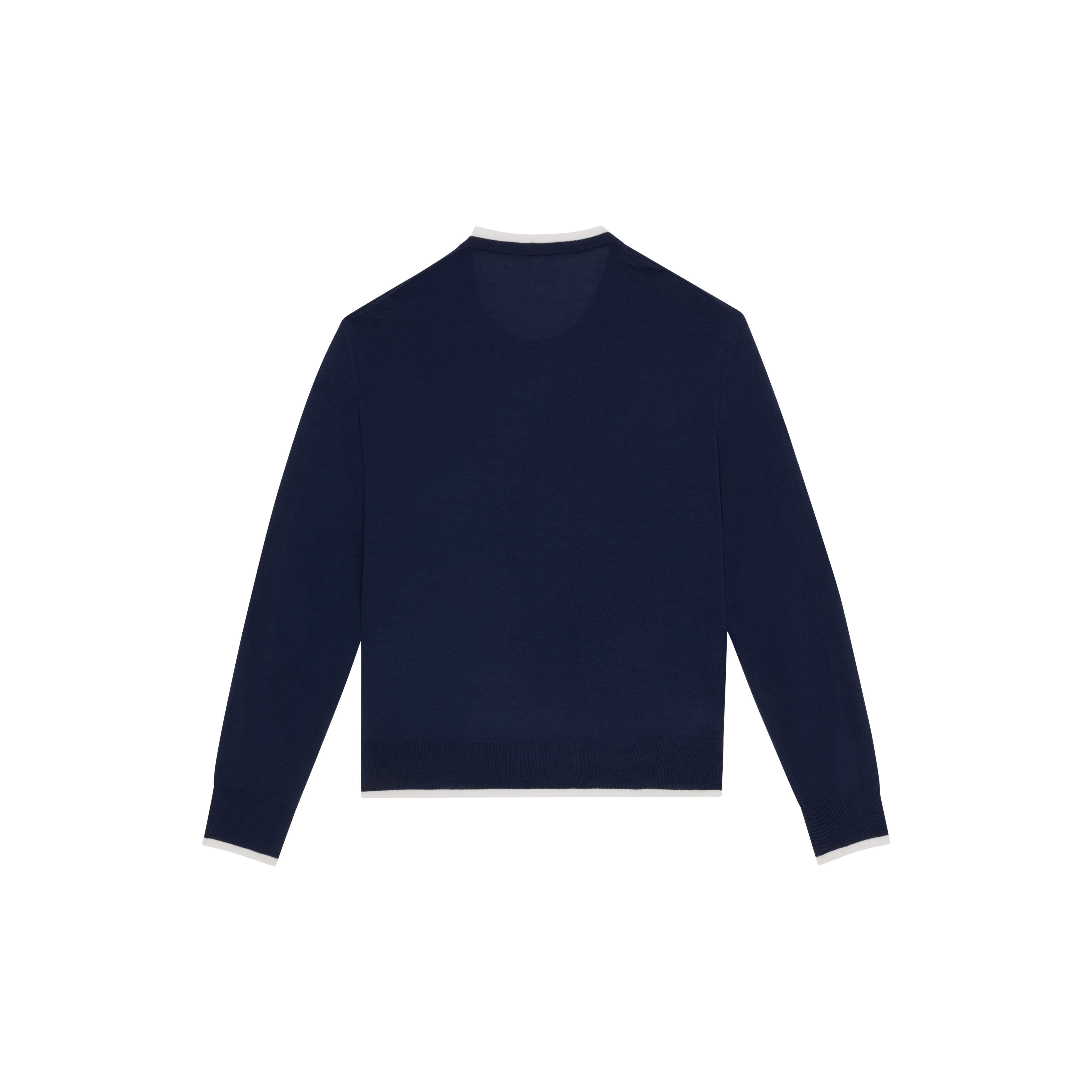 Pullover en laine mérinos cachemire soie ras-du-cou homme