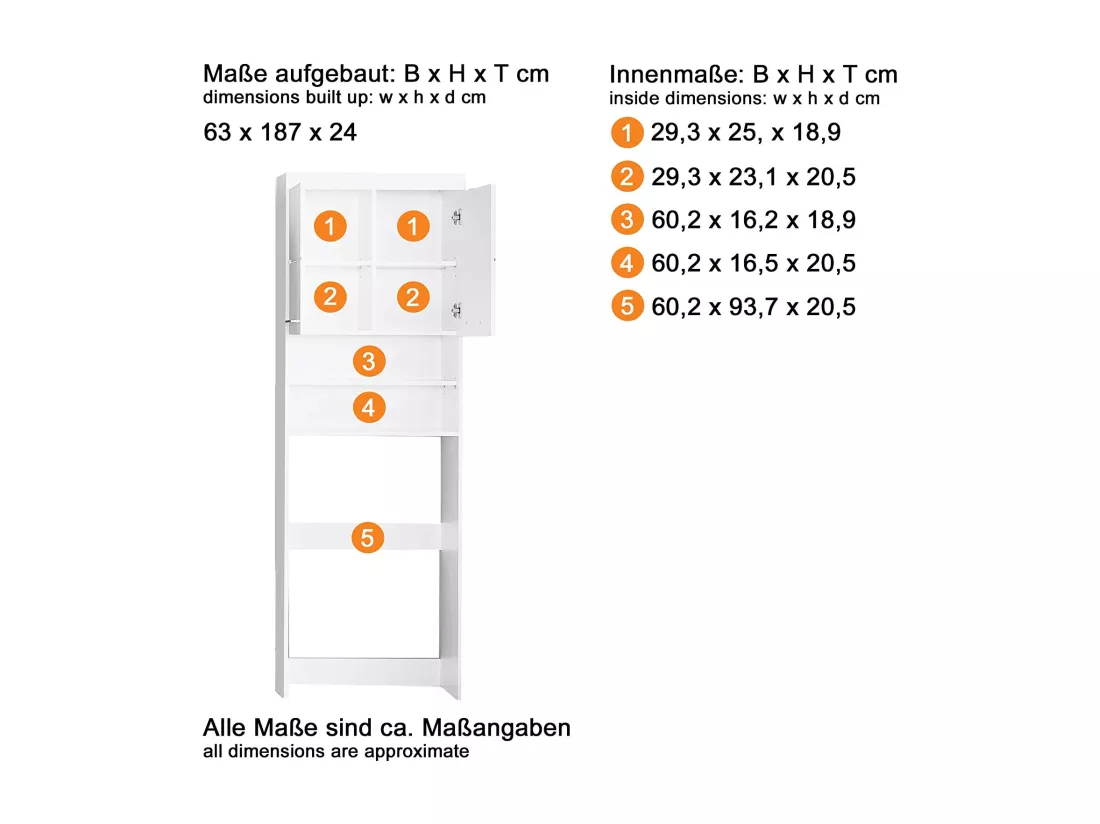 Meuble dessus de machine à laver chêne clair Kelia