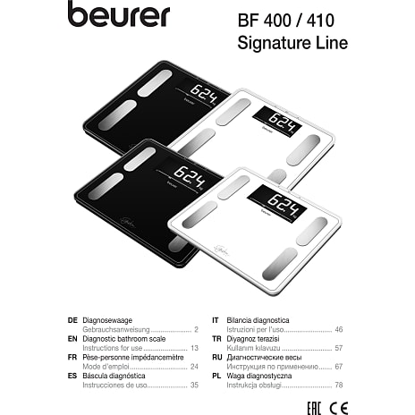 Beurer BF 400 Rektandel Hvid Elektronisk personlig vægt