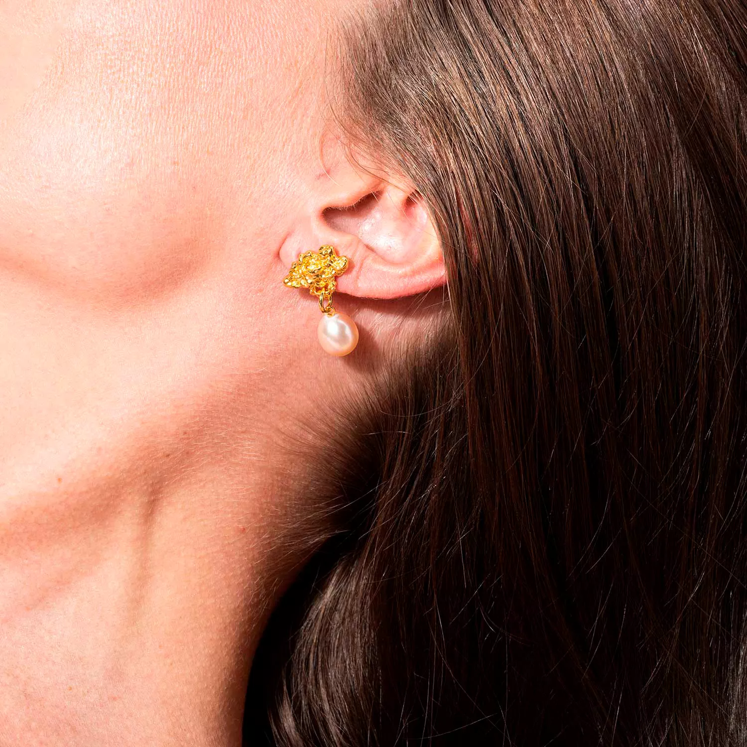 House of Vincent Hollow Cloud Øreringe 18 kt. Forgyldt Sølv VJ094-UEG