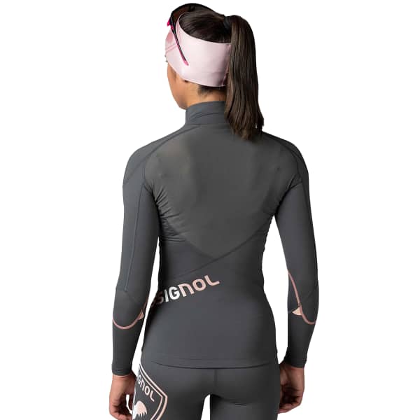 T-shirt ski de fond ROSSIGNOL W INFINI COMPRESSION RACE TOP ONYX GREY