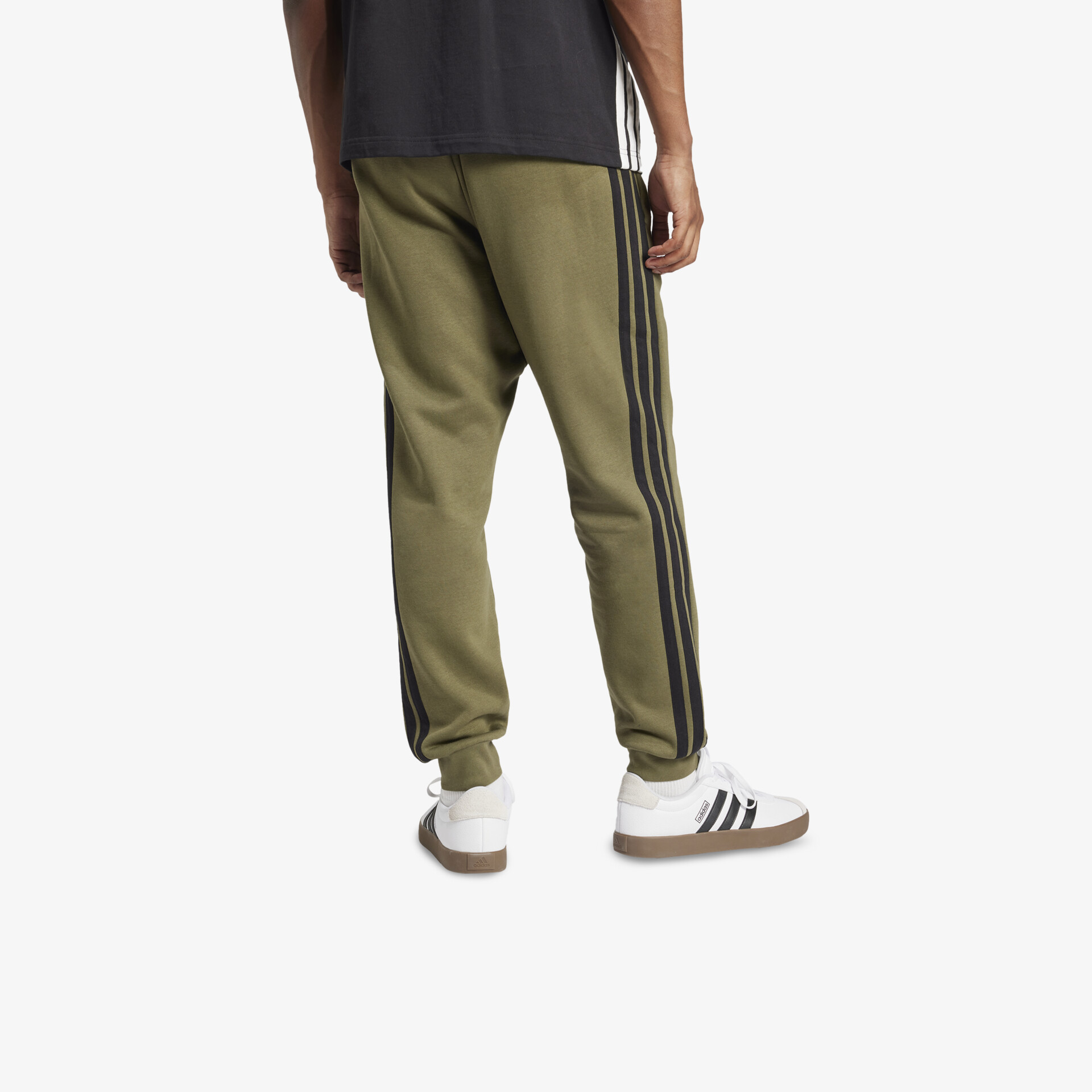 adidas Essentials 3 Streifen Herren Hosen olive
