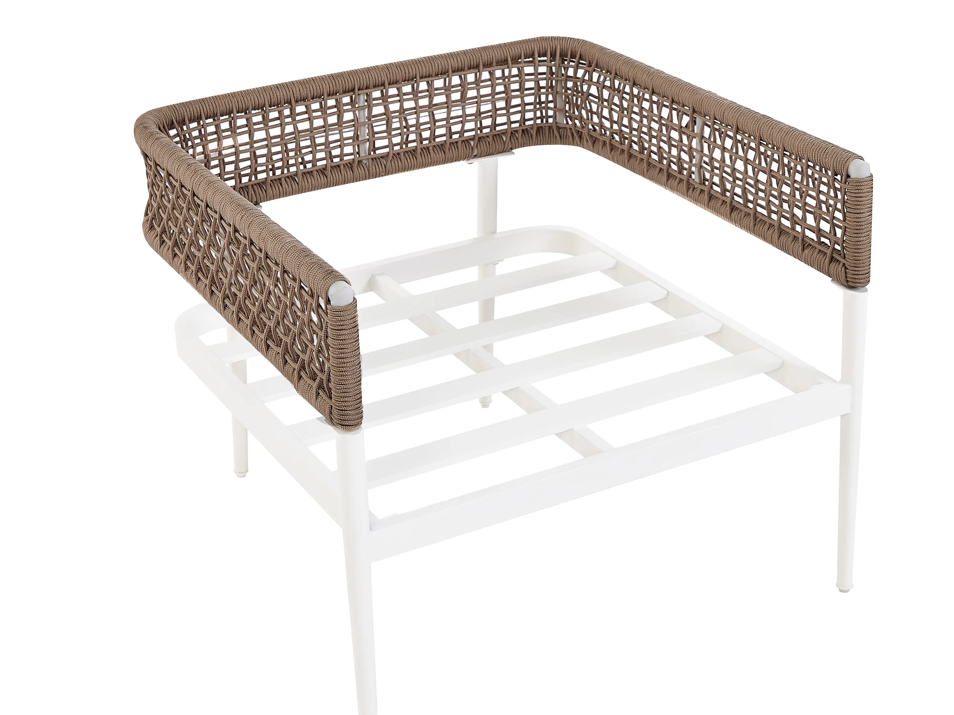 Loungeset met tafel 5-zits SERLA Metaal Wit