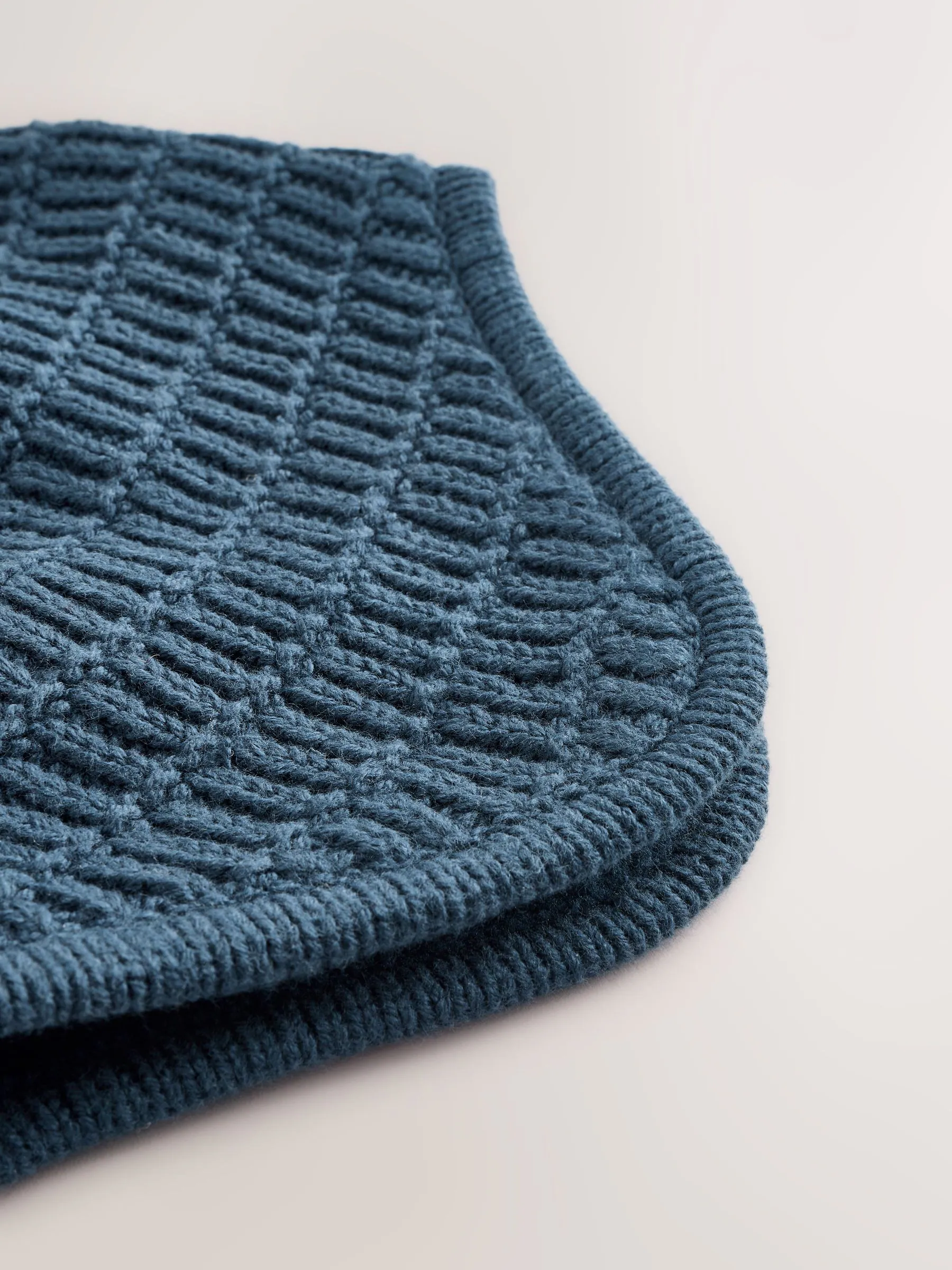 Marineblauw - Gebreide pilotenmuts voor baby's met pompon (0mnd -2jr)