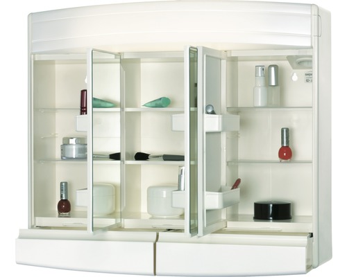 Sieper Topas eco spiegelkast 60 x 18 x 53 cm wit 3-deurs LED IP 20