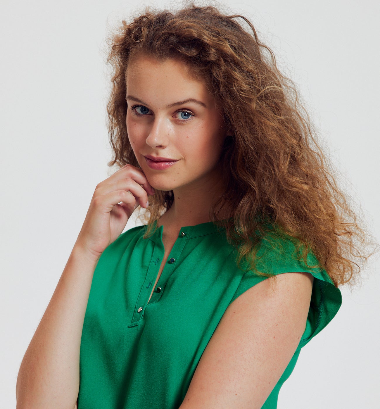 Blouse unie Femme - Vert clair