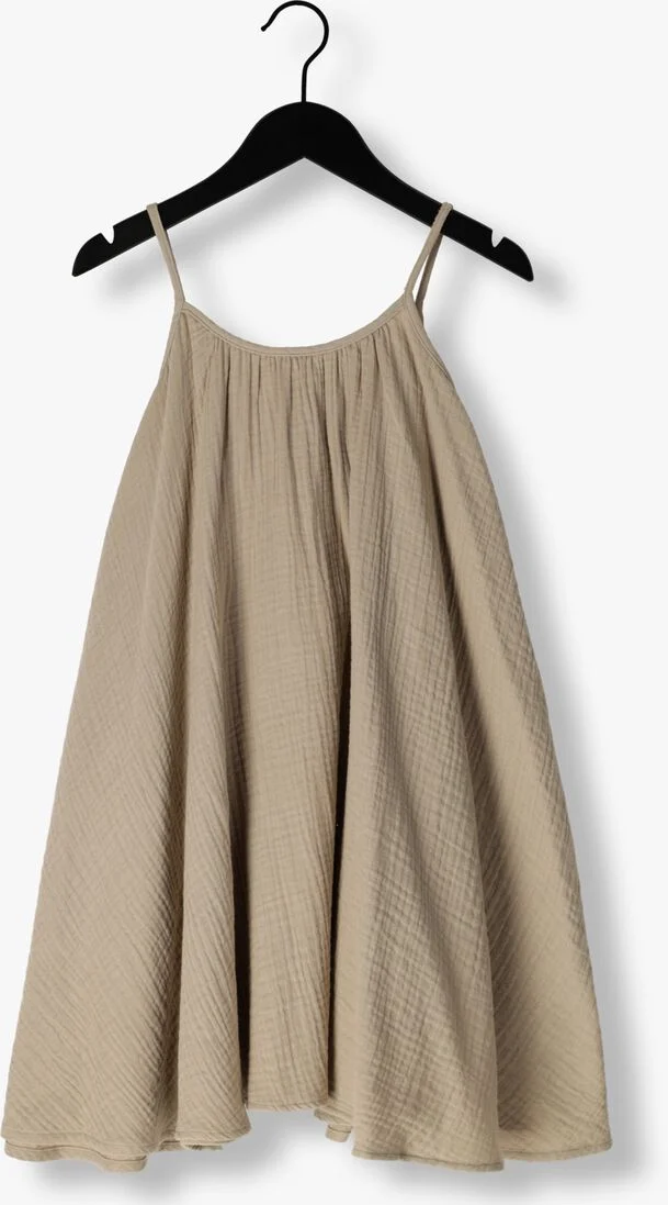 KONGES SLOJD taupe konges slojd midi jurk olive strap dress