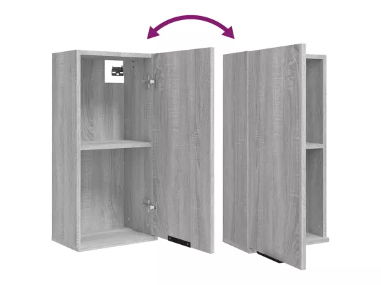 Meubles de salle de bain 5 pcs Sonoma gris Bois d'ingénierie