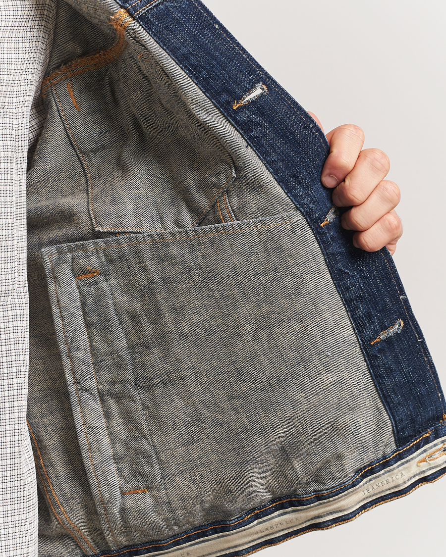 Jeanerica Joe Denim Jacket Dark Blue Righe