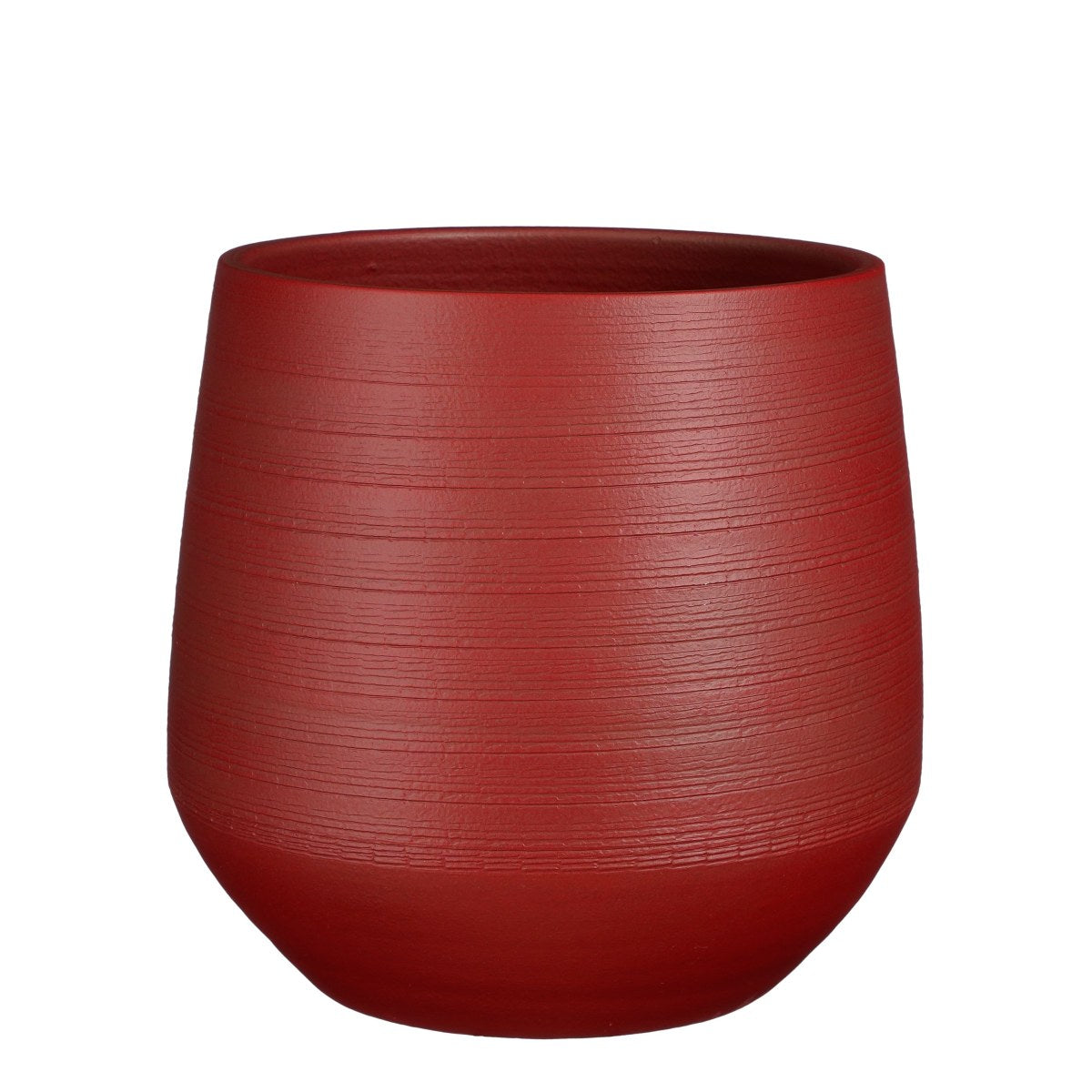 Mica decorations pot de fleur evora - 37x37x34 cm - terre cuite - rouge