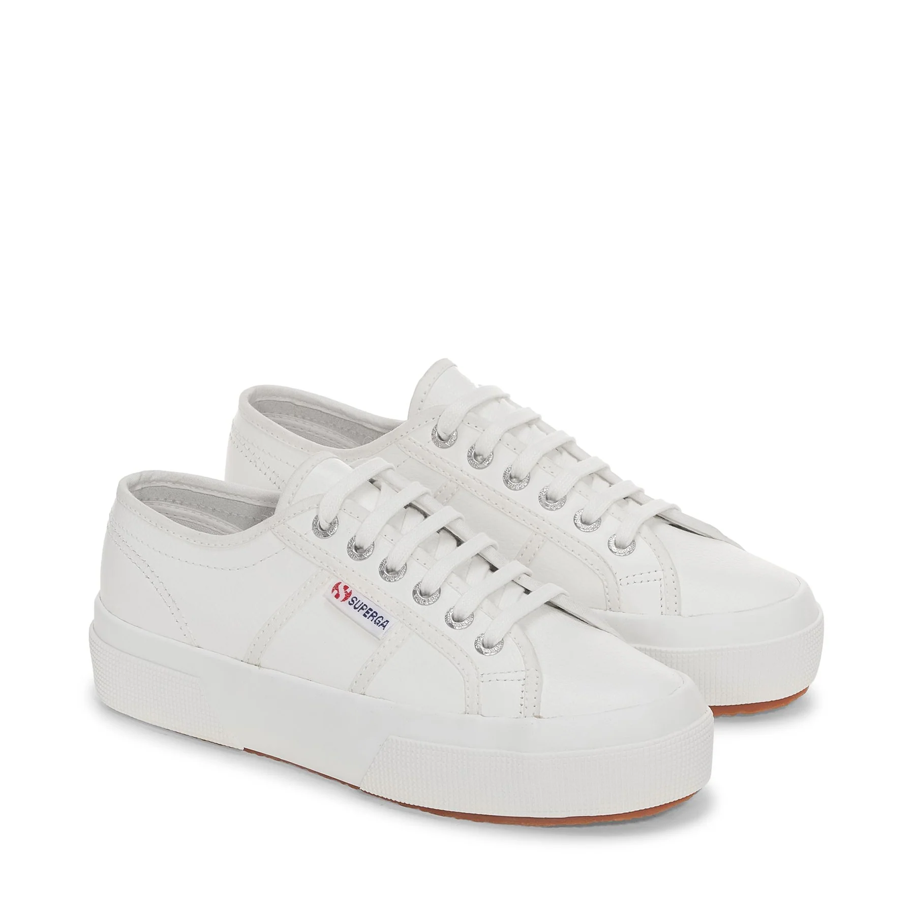 2740 PLATFORM TUMBLED LEATHER-WHITE