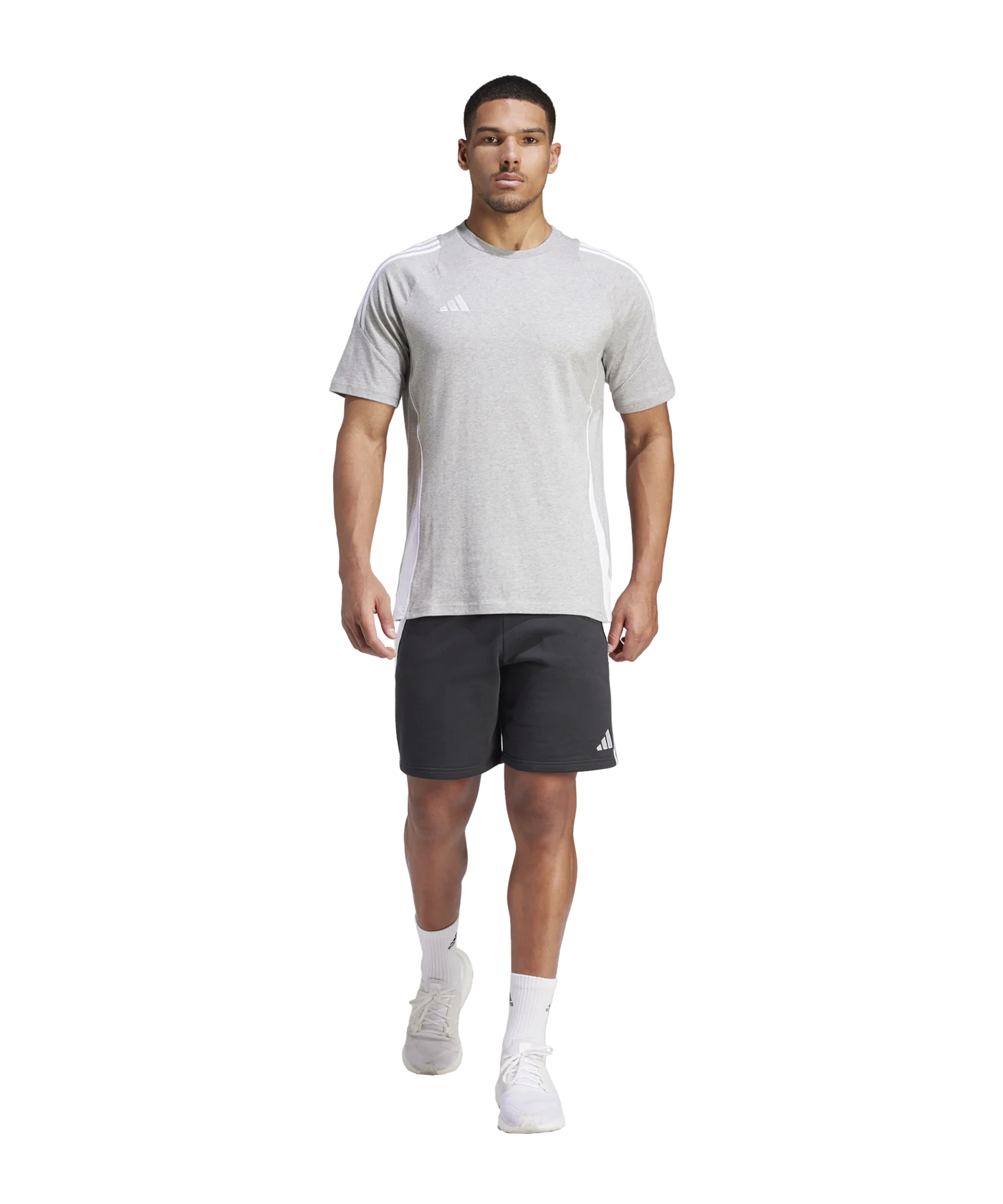 adidas Tiro 24 T-Shirt Grau Weiss