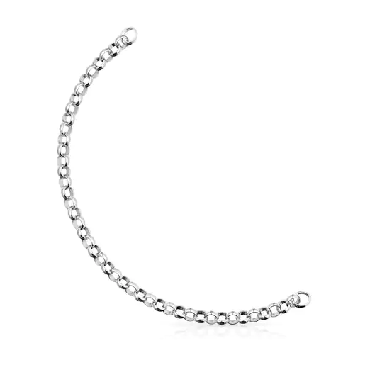 Pulseira prateada, 17 cm.