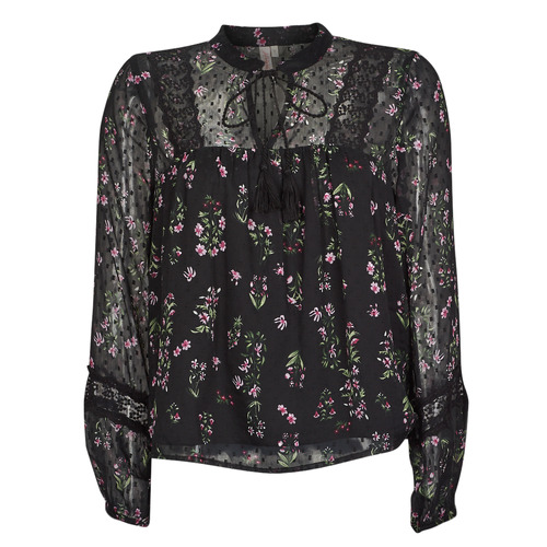 Only - ONLTESSA ELIZA LS TOP  WVN - Noir