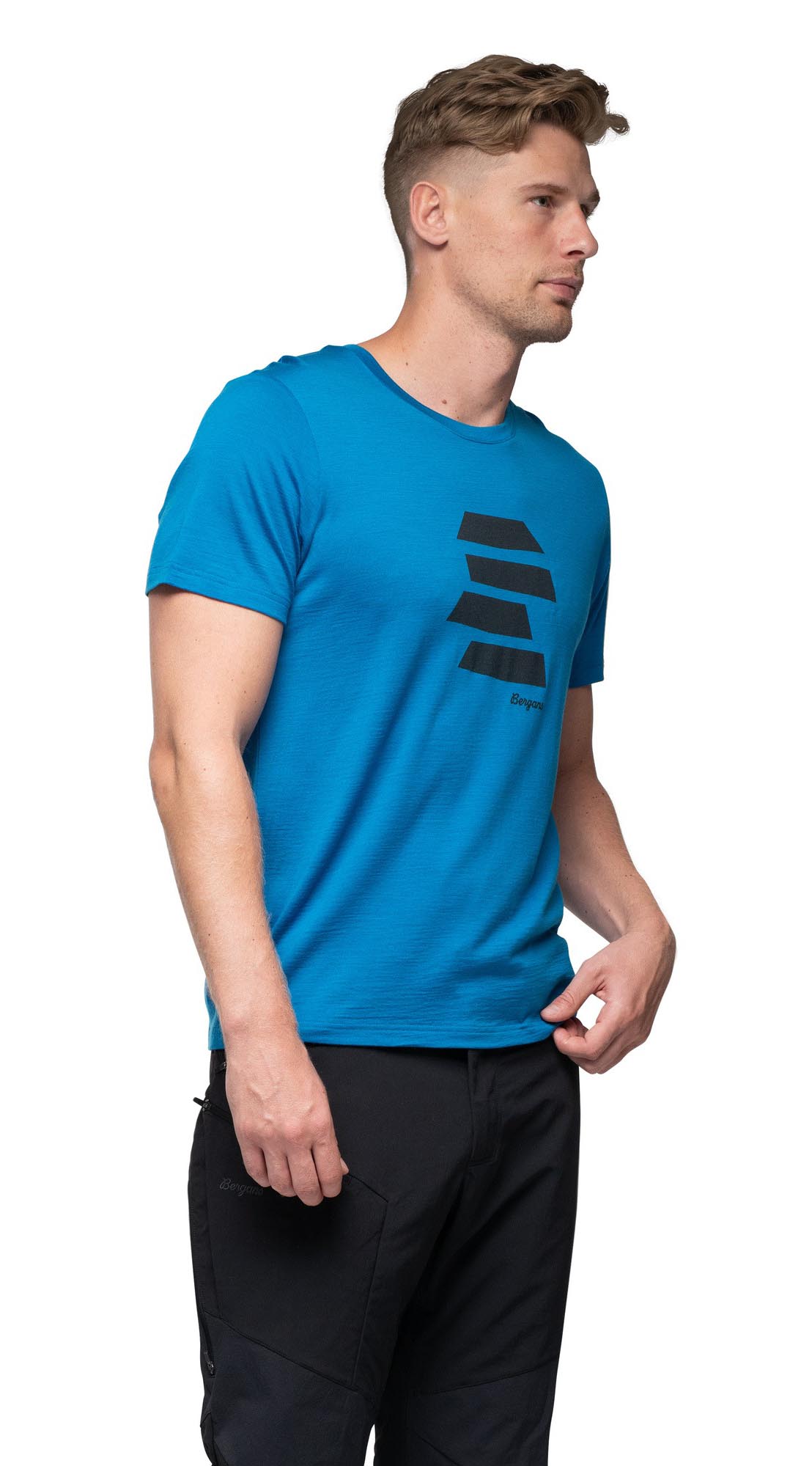 Rabot Mount Wool Tee Herre Dark Aqua Lagoon/Dark Shadow G