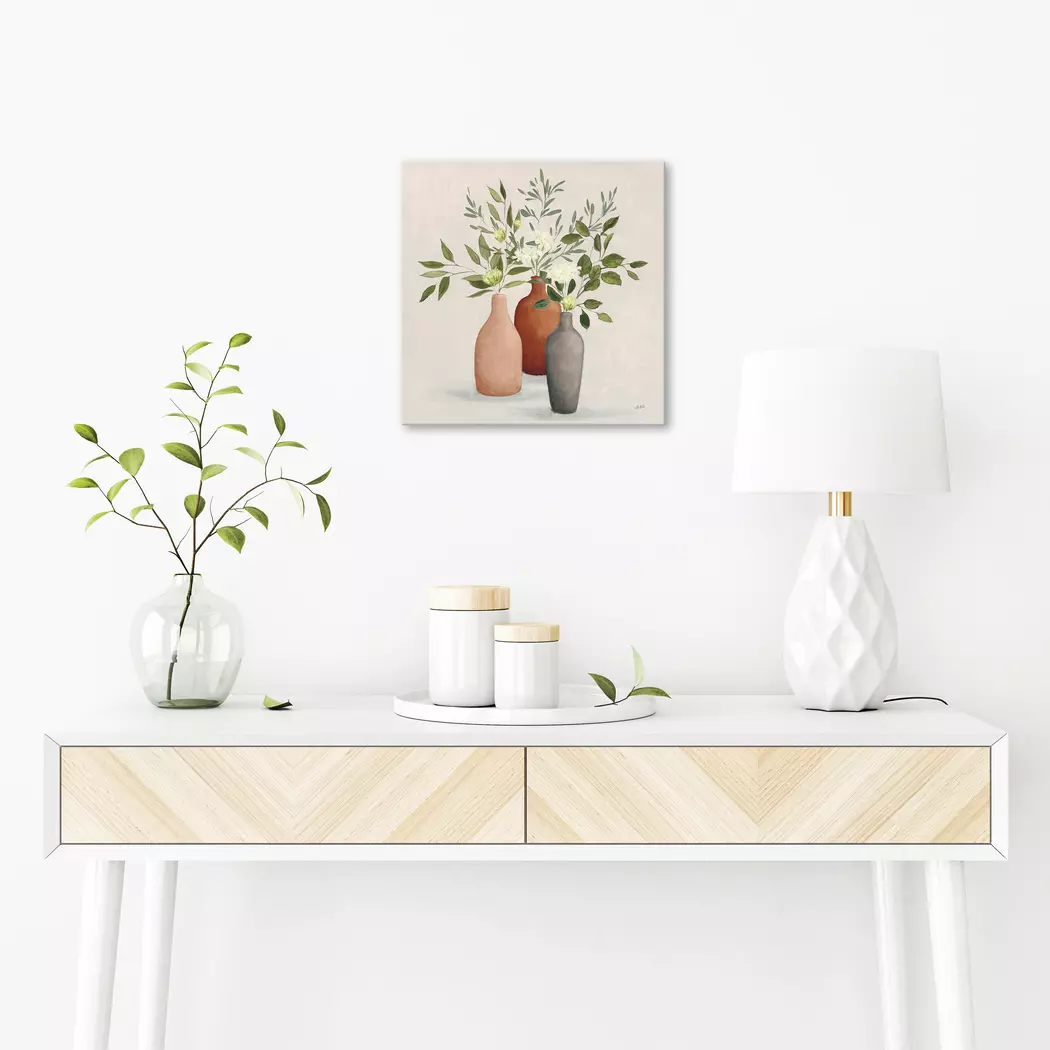 Wandbild 30 x 30 cm Natural Bouguet II