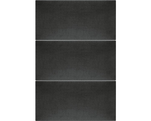 Kingston wandkussen, donkergrijs, geweven look, 30 x 60 cm