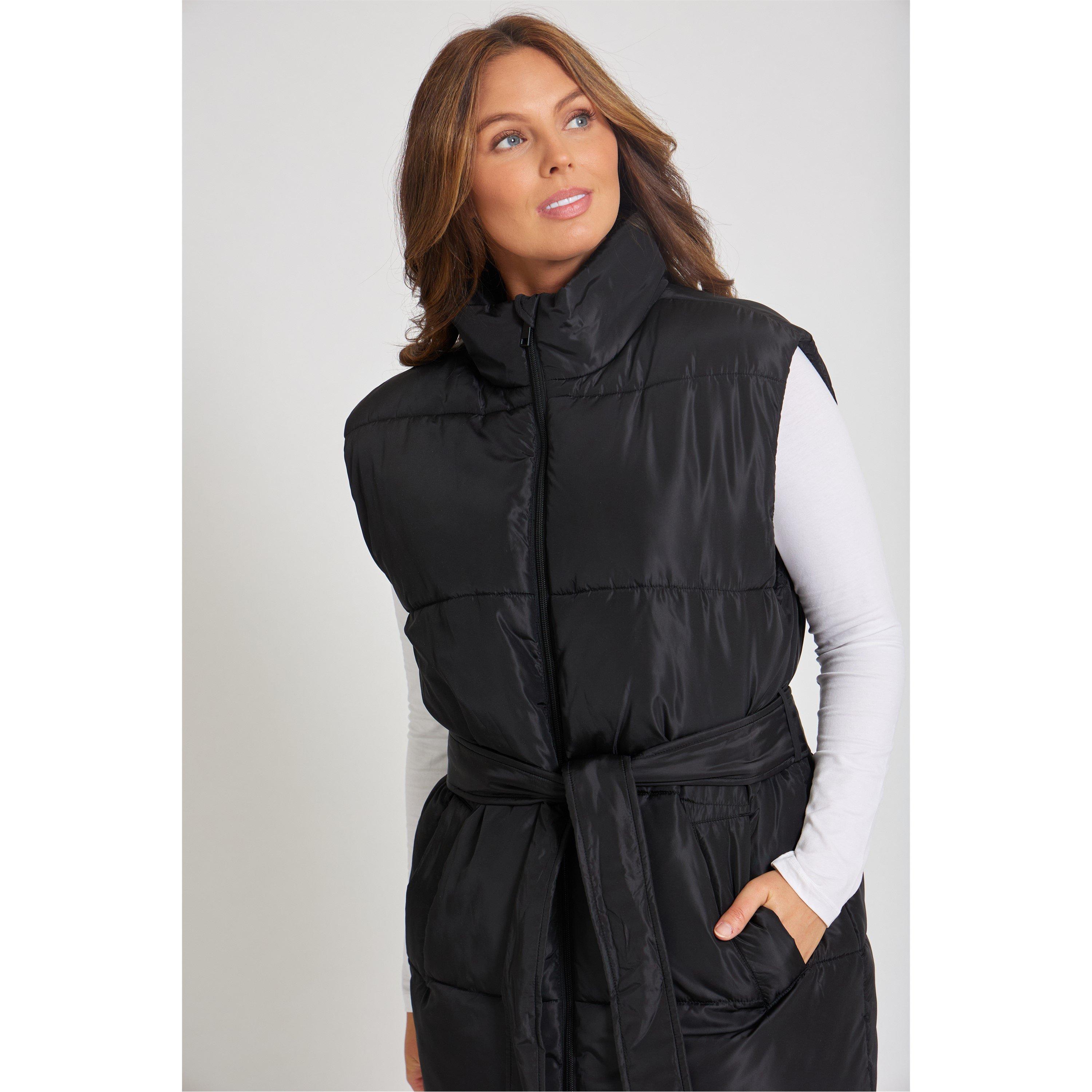 Be You Belted Belted Tie Padded Gilet