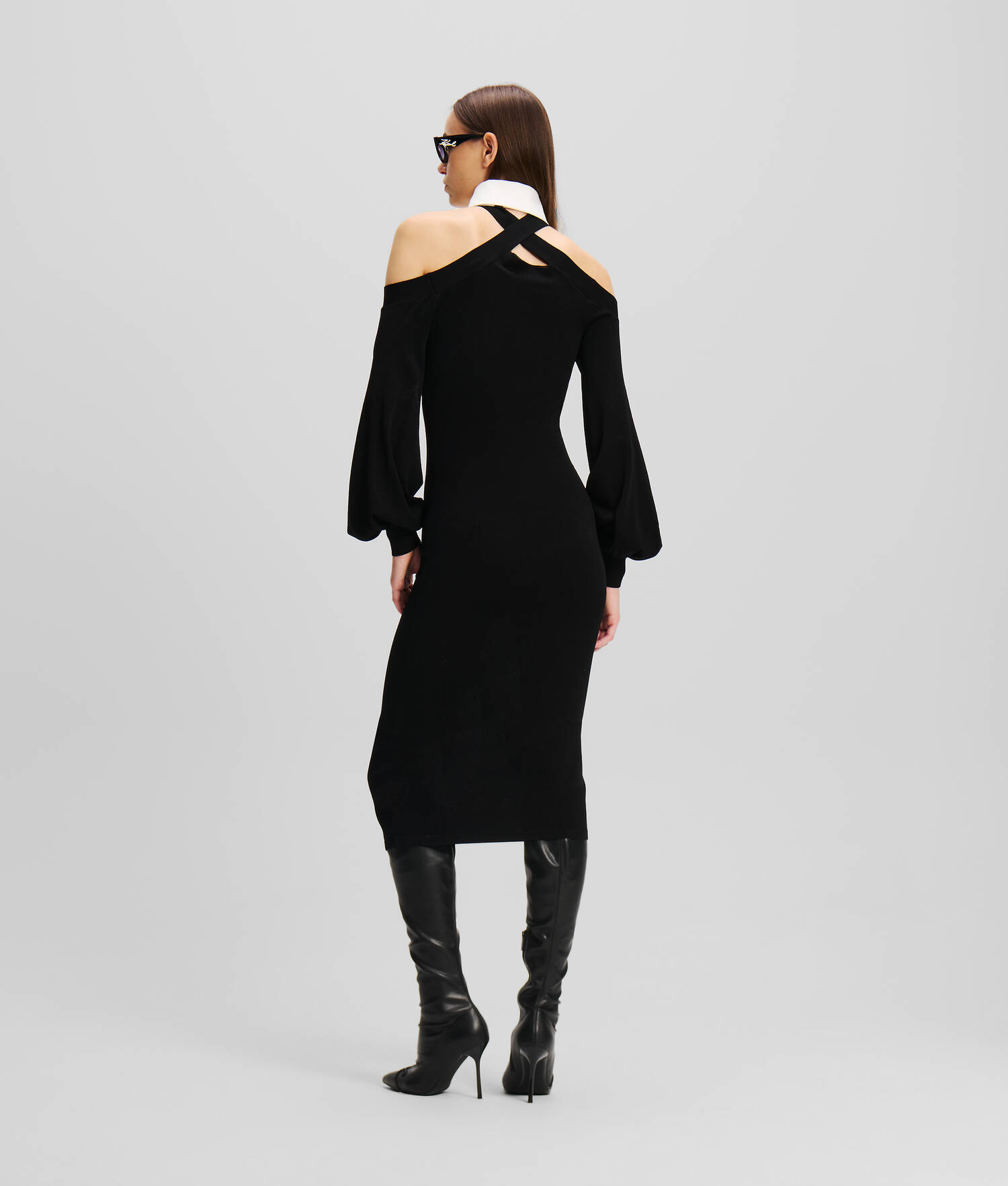 ROBE MIDI À ÉPAULES DÉNUDÉES