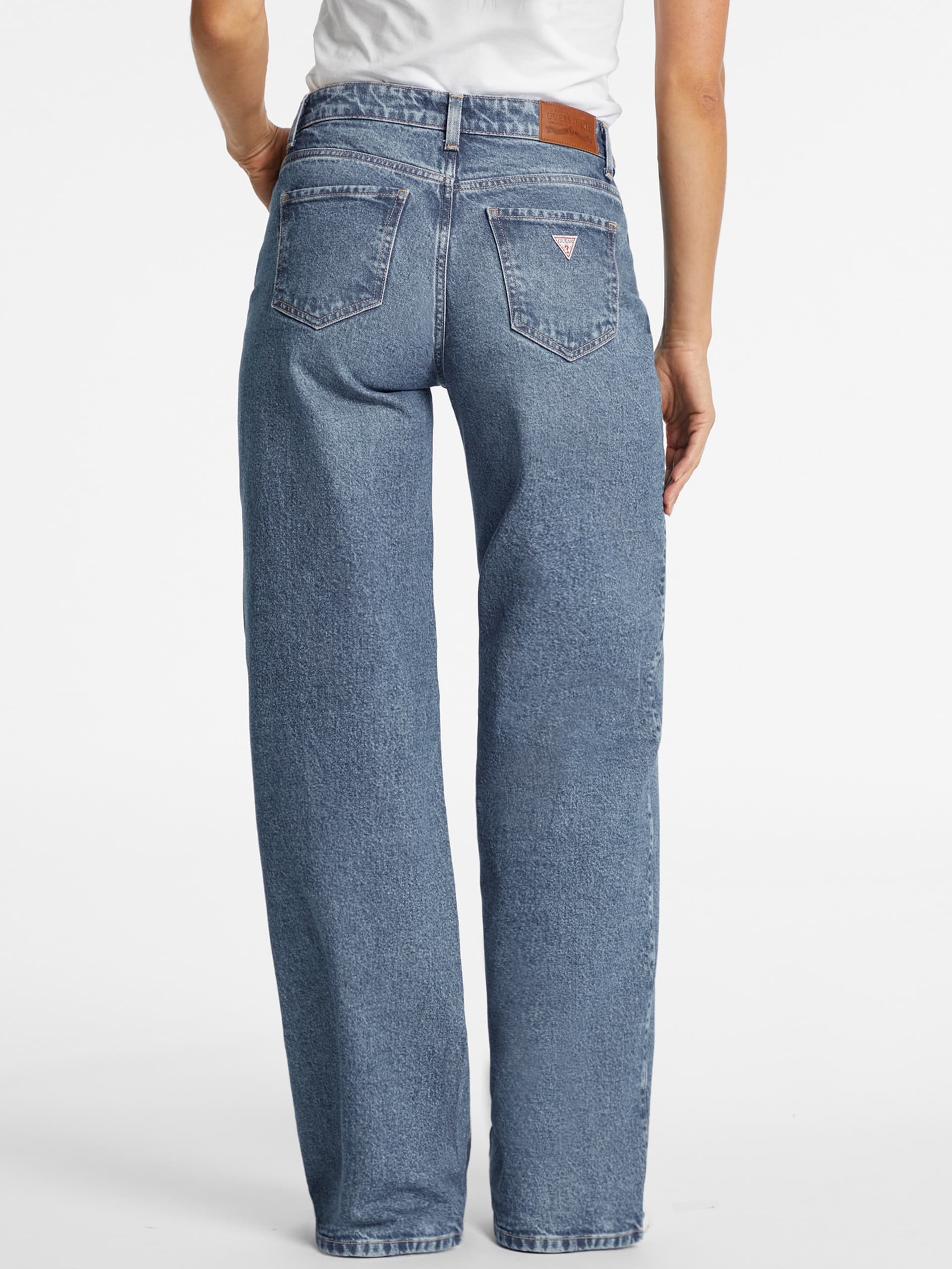 Calça jeans G11 de perna larga