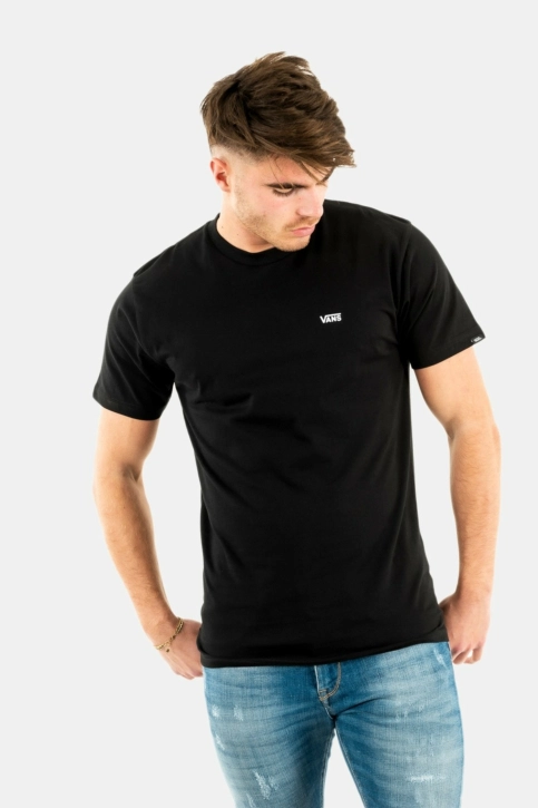tee shirt vans left chest logo noir