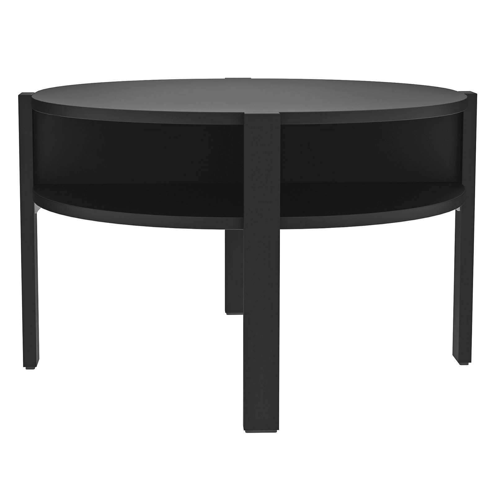 Couchtisch - schwarz matt - Ø 74,7 cm