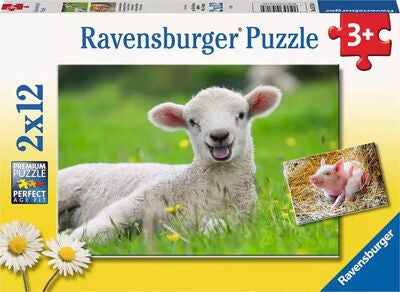 Ravensburger Puslespill Bondegårdsdyr 2x12 Brikker