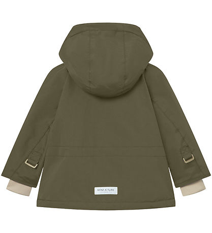 Mini A Ture Vinterjakke - Matwally Fleece - Olive Night