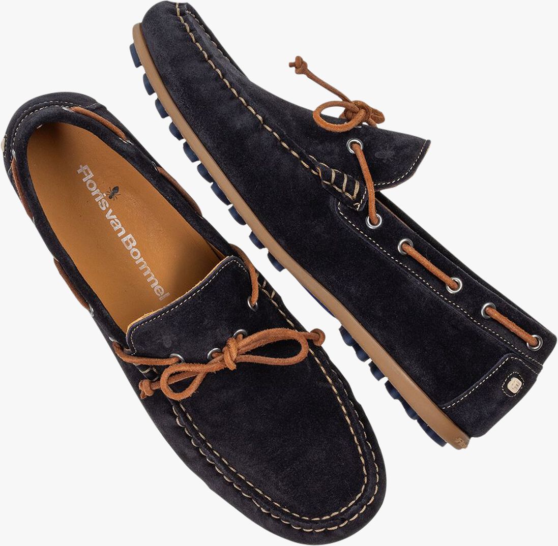 blauwe floris van bommel mocassins sfm-40031 de drijver