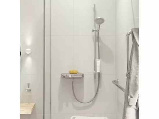 Pommeau de douche GROHE Rainshower Smartactive 130 3 jets avec barre