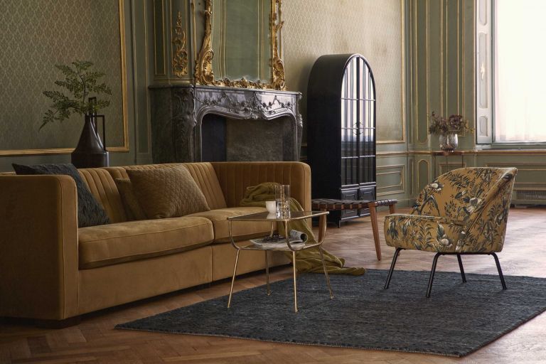WOOOD Vogue fauteuil fluweel zwart