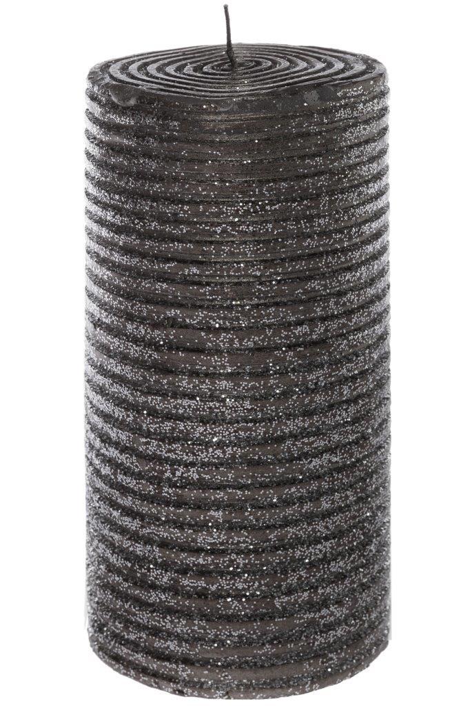 Kerze - braun - 15 cm