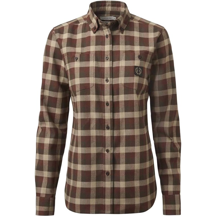 Chevalier Heron Flannel ShirtWomen Holly Green Checked
