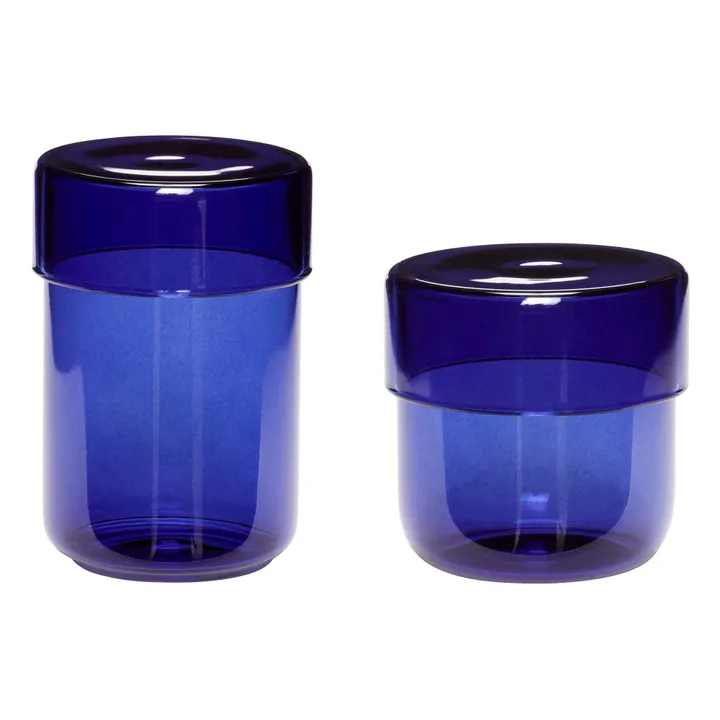 Hübsch Pot en verre - Set de 2 | Bleu