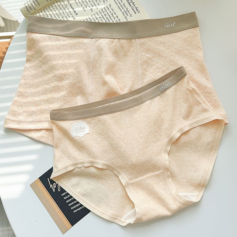 Pancherry - Matching set voor koppels: boxershort met contrasterende rand + panty