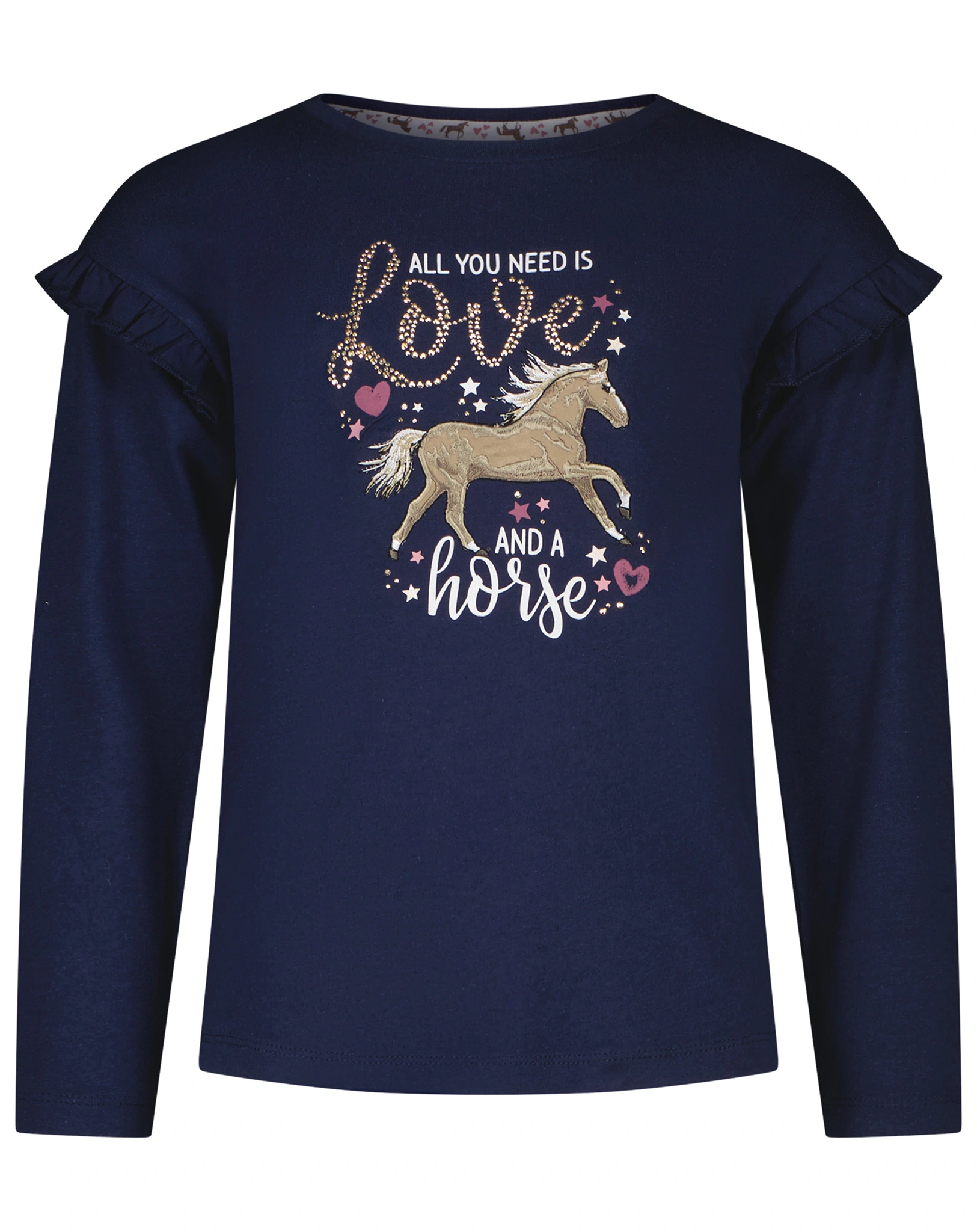 Langarmshirt HORSE WORLD - ALL YOU NEED in true navy