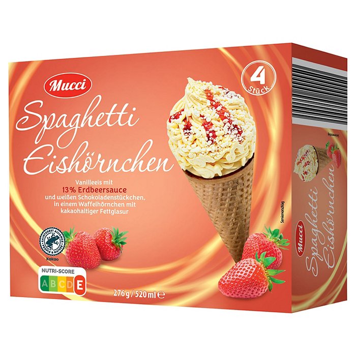 MUCCI Spaghetti Waffelhörnchen 276 g