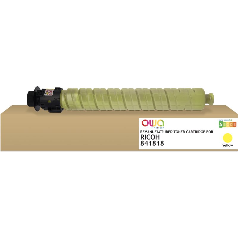 Toner remanufacturé OWA - standard - Jaune - pour RICOH 841818, RICOH 841818