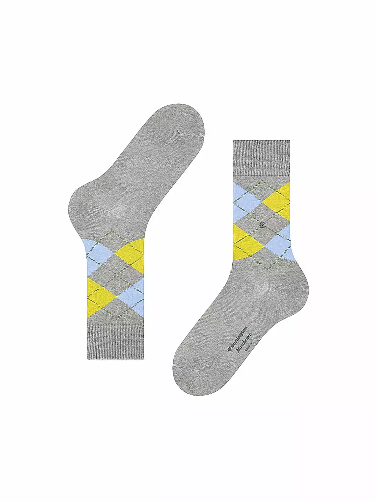 BURLINGTON Herren Socken 40-46 MANCHESTER light grey melange hellgrau