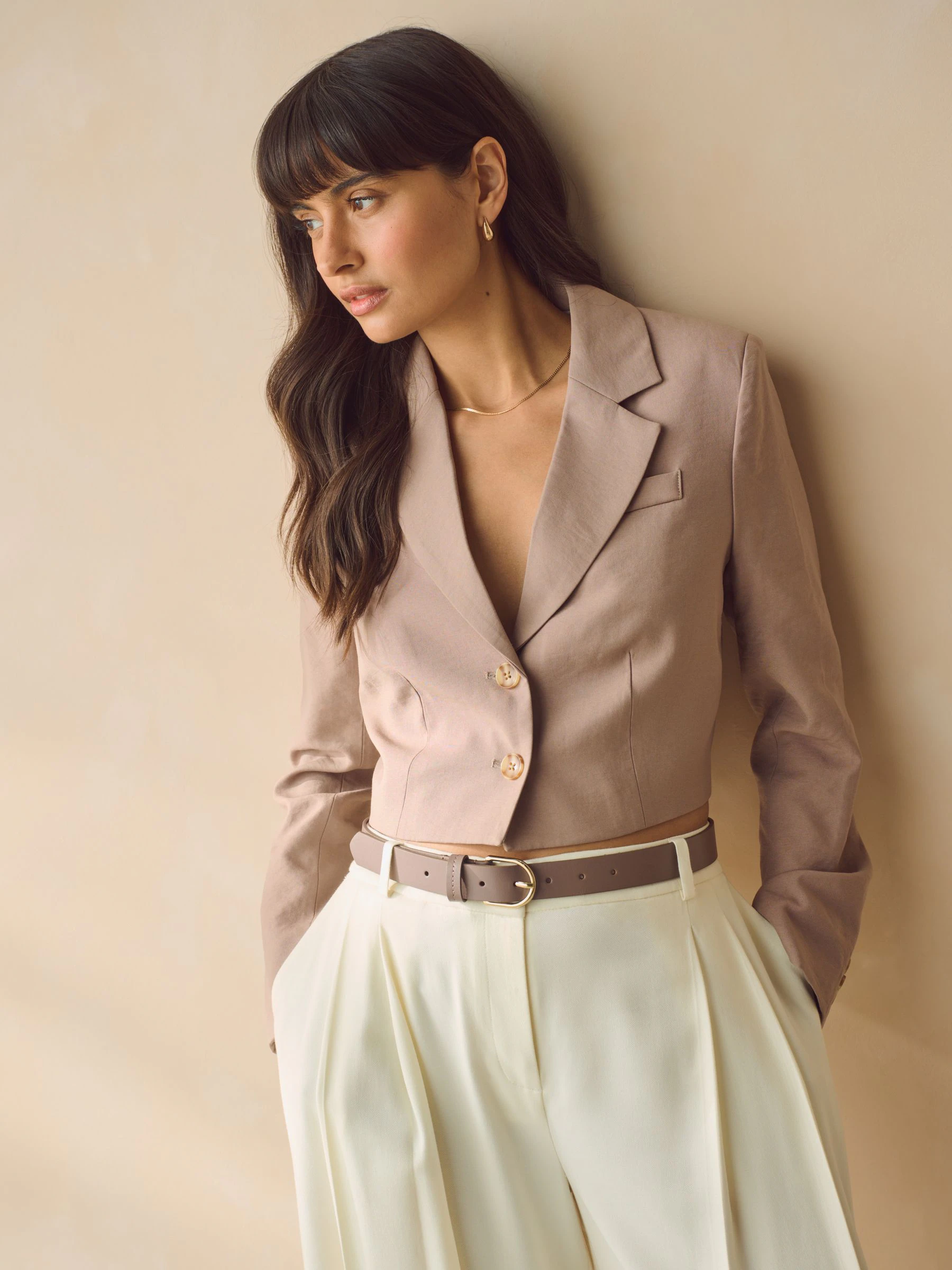 Taupe bruin - Standaard leren riem